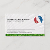 Golfer Swing Classic Logo | Gras Visitekaartje (Voorkant)