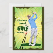 Golfer Swing Golf Club Golf Kaart (Voorkant)