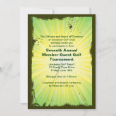 Golfer Swing Golf Club Golf Kaart (Achterkant)