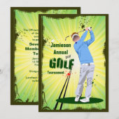 Golfer Swing Golf Club Golf Kaart (Voorkant / Achterkant)
