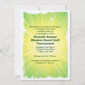 Golfer Swing Golf Club Golf Kaart (Achterkant)