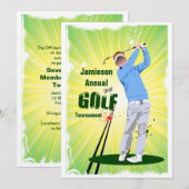 Golfer Swing Golf Club Golf Kaart (Voorkant / Achterkant)