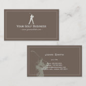 Golfer Swing Golf Simple Plain Visitekaartje (Voorkant / Achterkant)