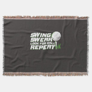 Golfer Swing Sweat zoekt bal Deken