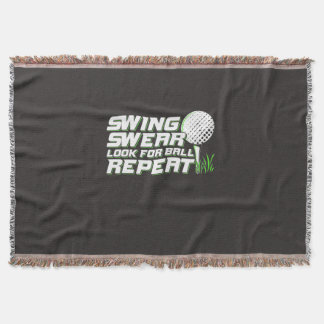 Golfer Swing Sweat zoekt bal Deken