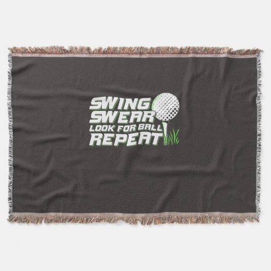 Golfer Swing Sweat zoekt bal Deken (Voorkant)