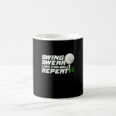 Golfer Swing Sweat zoekt bal Koffiemok (Center)