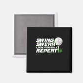 Golfer Swing Sweat zoekt bal Magneet (Voorkant / Achterkant)