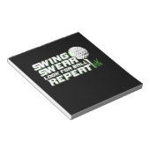 Golfer Swing Sweat zoekt bal Notitieblok (Schuin)