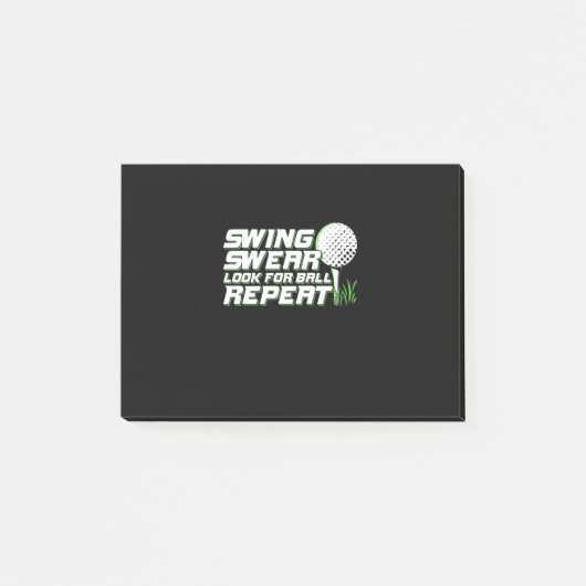 Golfer Swing Sweat zoekt bal Post-it® Notes (Voorkant)