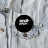 Golfer Swing Sweat zoekt bal Ronde Button 7,6 Cm (In situ)