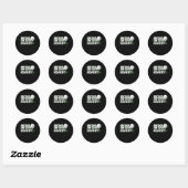 Golfer Swing Sweat zoekt bal Ronde Sticker (Vel)