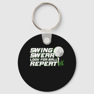 Golfer Swing Sweat zoekt bal Sleutelhanger