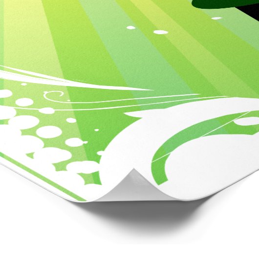 Golfer Swinging Golf Club Poster (Hoek)