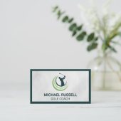 Golfer Swinging Golf Club Visitekaartje (Staand voorkant)