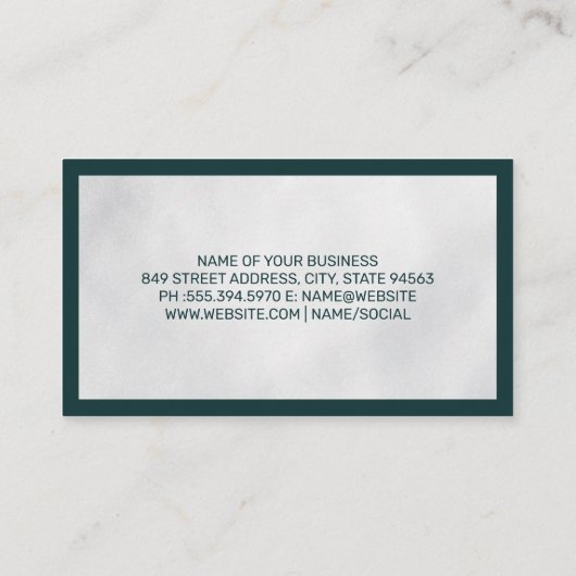 Golfer Swinging Golf Club Visitekaartje (Achterkant)