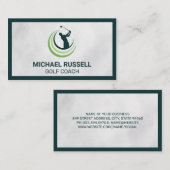 Golfer Swinging Golf Club Visitekaartje (Voorkant / Achterkant)