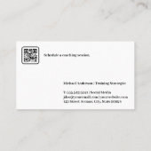 Golfer Swinging Logo | Golfbal Patroon Visitekaartje (Achterkant)