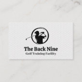 Golfer Swinging Logo | Golfbal Patroon Visitekaartje (Voorkant)