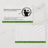 Golfer Swinging Logo | Gras Visitekaartje (Voorkant / Achterkant)