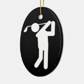 Golfer Symbool Kerstmis Keramisch Ornament (Links)