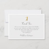 Golfer sympathie begrafenis foto bedankkaart (Voorkant)