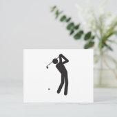 Golfer-T Briefkaart (Staand voorkant)