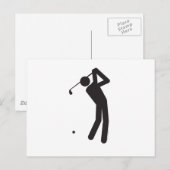 Golfer-T Briefkaart (Voorkant / Achterkant)