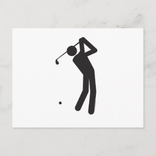 Golfer-T Briefkaart