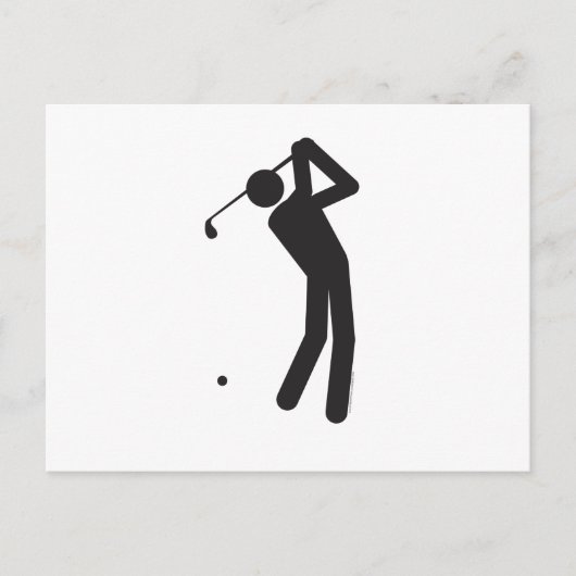 Golfer-T Briefkaart (Voorkant)