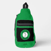 Golfer T-shirt Golfsport Grappig Monogram Zwart Gr Sling Bag (Voorkant)