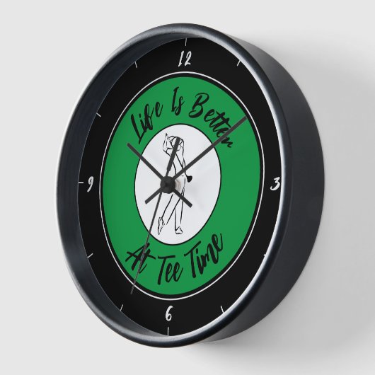 Golfer T-shirt Time Life Humor Golf Sport Black Gr (Hoek)