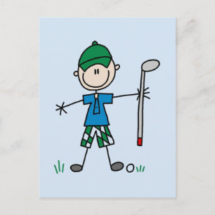 Golfer T-shirts en cadeaus Briefkaart