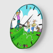 Golfer T - shirts-off, maar niet succesvol. Grote Klok (Hoek)