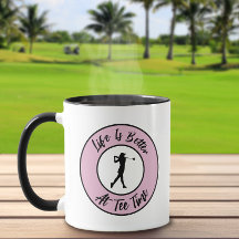 Golfer Tee Tijd Sport Humor Grappige Spelling Roze
