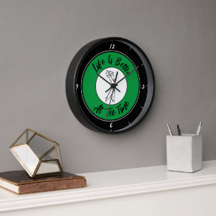 Golfer Tee Time Leven Humor Golf Sport Zwart Groen