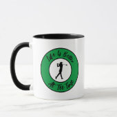 Golfer Tee Time Sporthumor Grappige Stunt Zwarte G Mok (Links)
