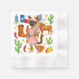 Golfer Texas thema voor kattenliefhebbers Servet