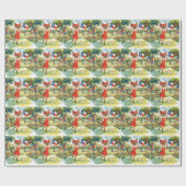 Golfer Texas verjaardagsfeestje op de baan Cadeaupapier (Vlak)