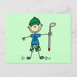 Golfer Tshirts en Gifts Briefkaart