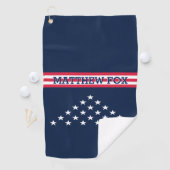 Golfer USA Monogram Fantastic Patriotic Golf Towel Golfhanddoek (Insitu)