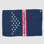 Golfer USA Monogram Fantastic Patriotic Golf Towel Golfhanddoek (Horizontaal)