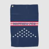 Golfer USA Monogram Fantastic Patriotic Golf Towel Golfhanddoek (Voorkant)
