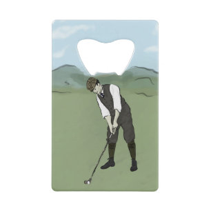 Golfer V1 Art Creditkaart Flessenopener