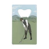 Golfer V1 Art Creditkaart Flessenopener (Achterkant)