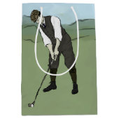  Golfer V1 Art Medium Cadeauzakje (Voorkant)