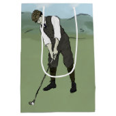  Golfer V1 Art Medium Cadeauzakje (Achterkant)