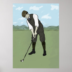 Golfer V1 Art Poster