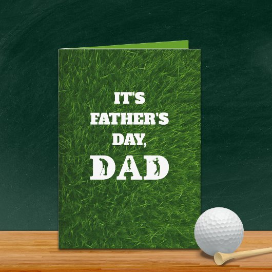 Golfer Vader Vaderdag of verjaardag aangepaste tek Kaart
