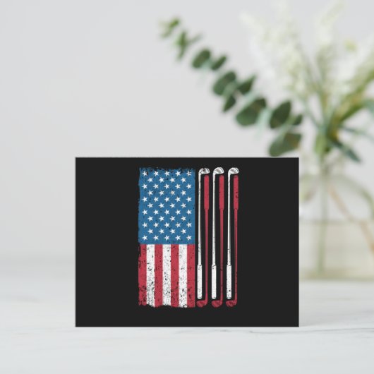 golfer van de Amerikaanse golfspeler golfer grappi Briefkaart (Staand voorkant)